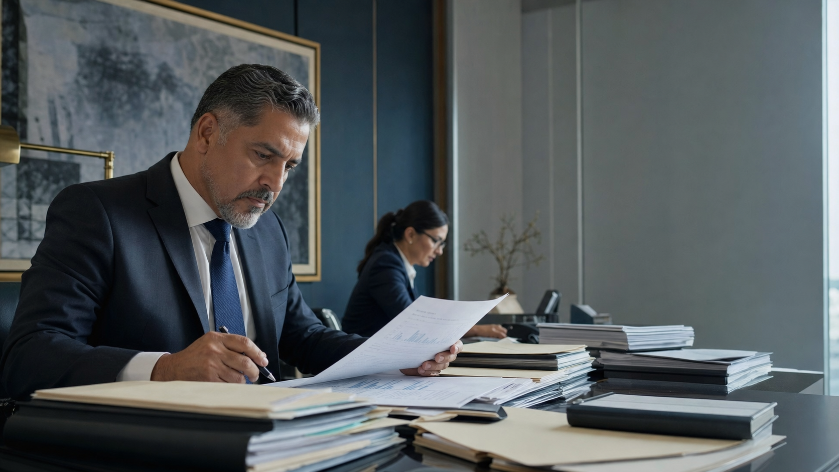 Especialista revisando información
